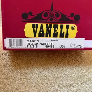 Vaneli Pointed Toe Flats Black Snakeskin‎ Bow Classic Professional Womens 8.5 thumbnail 9