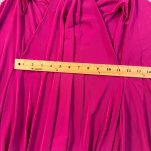 EXPRESS Women's Small Fuchsia Draped Asymmetrical Cowl Neck Metallic Halter thumbnail 7