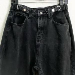 DAZY Black Washed Denim High Waist Wide Leg Baggy Jeans Size XL thumbnail 3