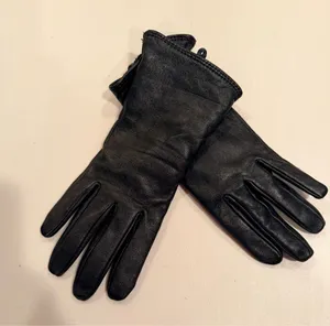 Charter Club | ladies black leather gloves. Size: L thumbnail 1