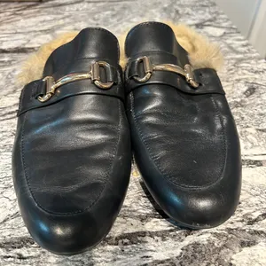 Steve Madden Black and Gold Mules with Horsebit Hardware thumbnail 8