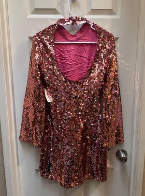 Anthropologie Maeve Long Sleeve Mock Neck Sequin Mini Dress thumbnail 4