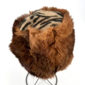 Gertrude Singer Women's Faux Fur Lined‎ Winter Pillbox Hat Brown Tan One Size thumbnail 1