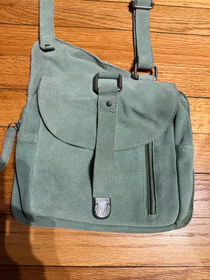 Free People Cornell Suede Sling Bag green mint crossbody belt bag thumbnail 3