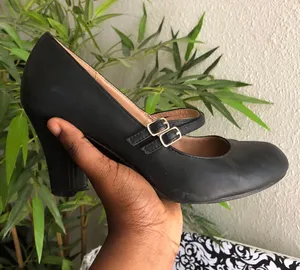 Black Mary Jane MaryJane 3” ballet flats heels pumps. thumbnail 1