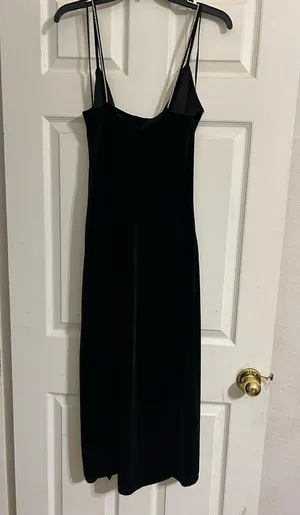 ZARA black velvet dress thumbnail 2