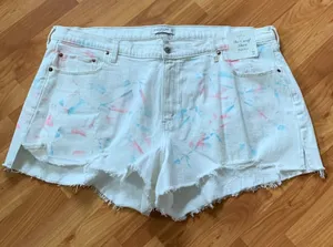 Abercrombie & Fitch‎ white Jean Shorts thumbnail 1