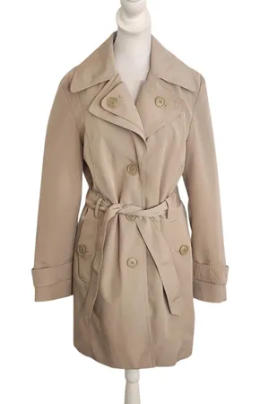 London Fog Womens Khaki Trench Coat with Removable Sash Size Small thumbnail 1