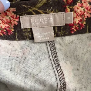 J. Crew Cotton Floral‎ Mini Skirt Size 6 Romantic Floral Pattern thumbnail 2