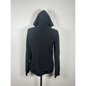 Nike Womens Y2K Black Pullover Hoodie Tonal Logo Fitted‎ NSW center swoosh thumbnail 3