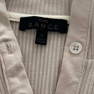 the range nyc collared ribbed knit cream tan long sleeve Medium thumbnail 5