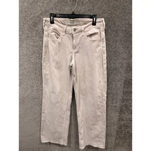 Hollister Women Jeans 29 Long Beige Low-Rise Baggy Relaxed Fit Denim thumbnail 3