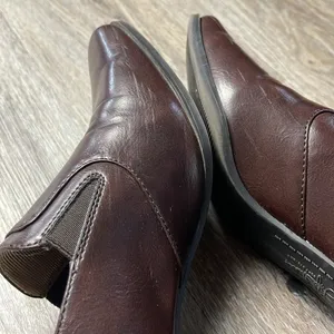 Life Stride Brown Leather Heeled Loafers Size 9 Medium thumbnail 9