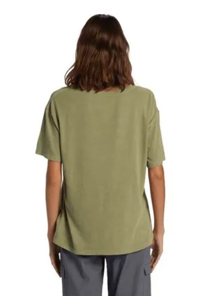 Roxy Women's Surfs Up Short Sleeve T-Shirt in Oil Green size S NWT thumbnail 2