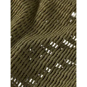 Michael by Michael Kors Womens Crochet One Shoulder One Piece Safari Green 4 thumbnail 8