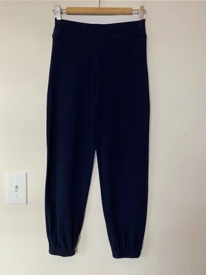 SPLITS 59 Lucie Low Rise Airweight Cropped Jogger Pant Navy Blue White Sz Small thumbnail 3