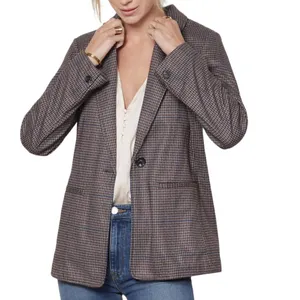 Sanctuary Daily Oxford Blazer Jacket  Medium Single Button Plaid Preppy Workday thumbnail 6