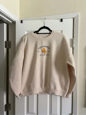 State of Mind - California Poppy Crewneck Sweatshirt - Cream thumbnail 2