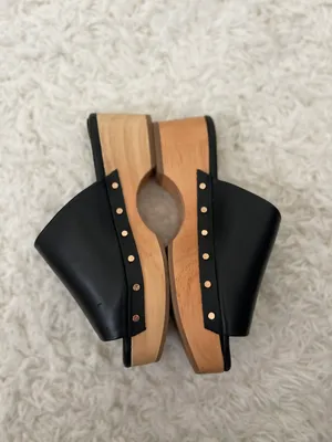 Dolce Vita Dorado black leather clogs Size 6 thumbnail 5
