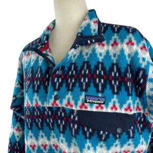 Patagonia Synchilla Fleece Snap-T Pullover Forest Carpet Deep Sea Blue Small thumbnail 6