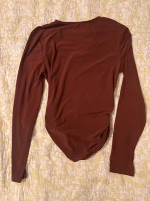 ZARA Brown Long Sleeve Top thumbnail 4