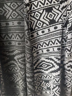 American Eagle Black White Aztec Open Front Cardigan Small thumbnail 4