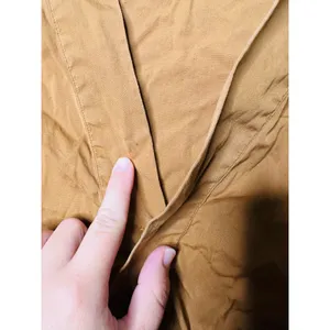 POLO RALPH LAUREN Tan Brown Cropped Blouse Long Sleeve Collared Shirt Size 10 thumbnail 5