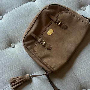 Lauren Ralph Lauren Brown Leather Suede Cow Leather Brown Saddle Crossbody Bag thumbnail 4