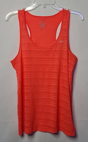 Nike dri -fit neon razorback tank top sz Medium thumbnail 1