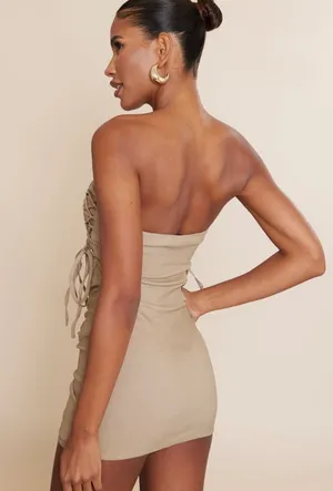 Pretty Little Thing Lace Up Corset Bodycon Dress thumbnail 2
