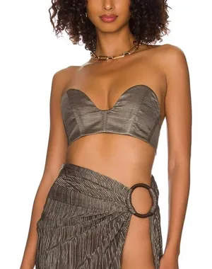 NWT Bronx and Banco x REVOLVE Luna Top in Khaki Size‎ Small thumbnail 1