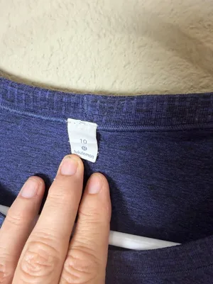 Lululemon Swiftly Tech Round Neck Navy Blue Heather Size 10 thumbnail 4