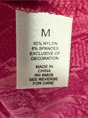 LOGO by Lori Goldstein Shirt M Pink Snakeskin Print Long Sleeve Sheer Textured thumbnail 5