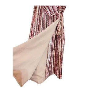 BcbgMaxAzria Sleeveless Bare Pink Combo Sequence Faux Wrap Mini Dress Size 2 thumbnail 10