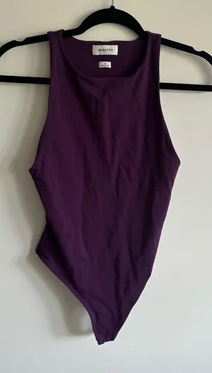 Aritzia | Babaton Eggplant Purple Sleeveless Bodysuit thumbnail 1