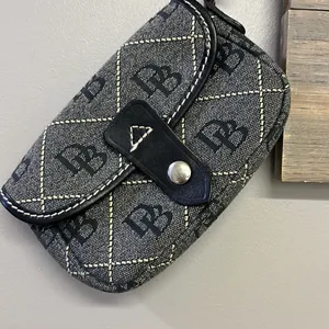 Dooney & Bourke Flap “DB” Wallet Wristlet- approx 6.5”/4.25”/1.25” thumbnail 3