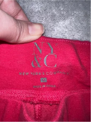 New York & Company Velour Track Pants Size M Pink thumbnail 3