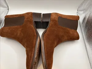 Frye Chestnut Brown Suede Chelsea Ankle Boots thumbnail 2