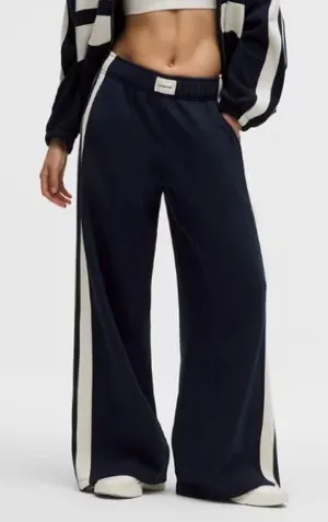 Lululemon Steady State Oversized Track Pants Sweatpants Stripe Navy Wide Leg thumbnail 1