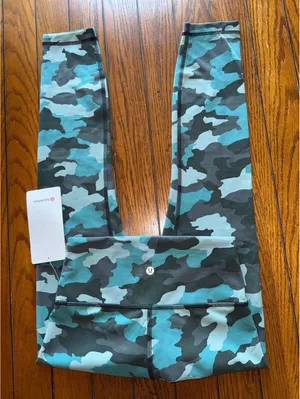 Lululemon Wunder Train High Rise 25” Tidewater Teal Size 6 NWT thumbnail 1