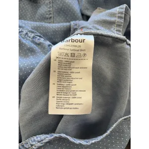 Barbour Sailboat Shirt Tunic Womens Size 8‎ Blue Polka Dot Denim thumbnail 8
