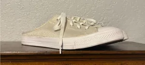 Converse Gold and White Women's Sneakers thumbnail 5