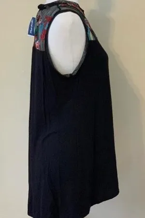 NWT Sleeveless Blouse Black Size L thumbnail 2