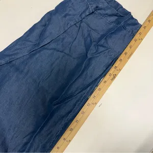 JUST Female Size S Lewis Jumpsuit Wide Leg Chambray Blue Denim Light Tencel thumbnail 15