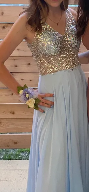 Prom Dress Blue Size 2 thumbnail 3