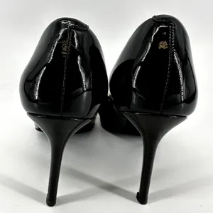 Jeffrey Campbell Pump Heels Stiletto Gold Chain Pointed Patent Leather Black 7.5 thumbnail 4