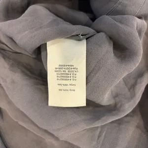 Aritzia Wilfred 100% Silk Charcoal Gray V Neck Open Back Blouse Women's Small thumbnail 6