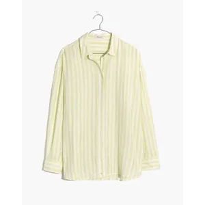 ✨Madewell Linen-Blend Painter Sz Medium Shirt in Eades Stripe✨ thumbnail 4