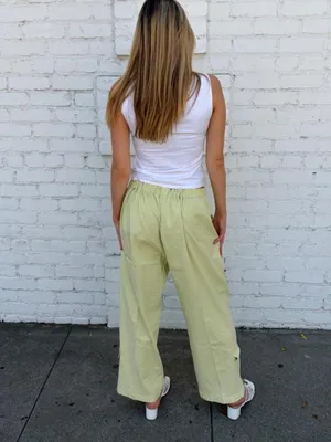 Vtg green wide leg capri cargo pant drawstring waist sz XL #y2k #outdoors #retro #utility thumbnail 5