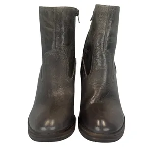 Lucky Brand LK Quintei Gray Leather Ankle Boots Block Heel‎ Booties 8.5M thumbnail 7